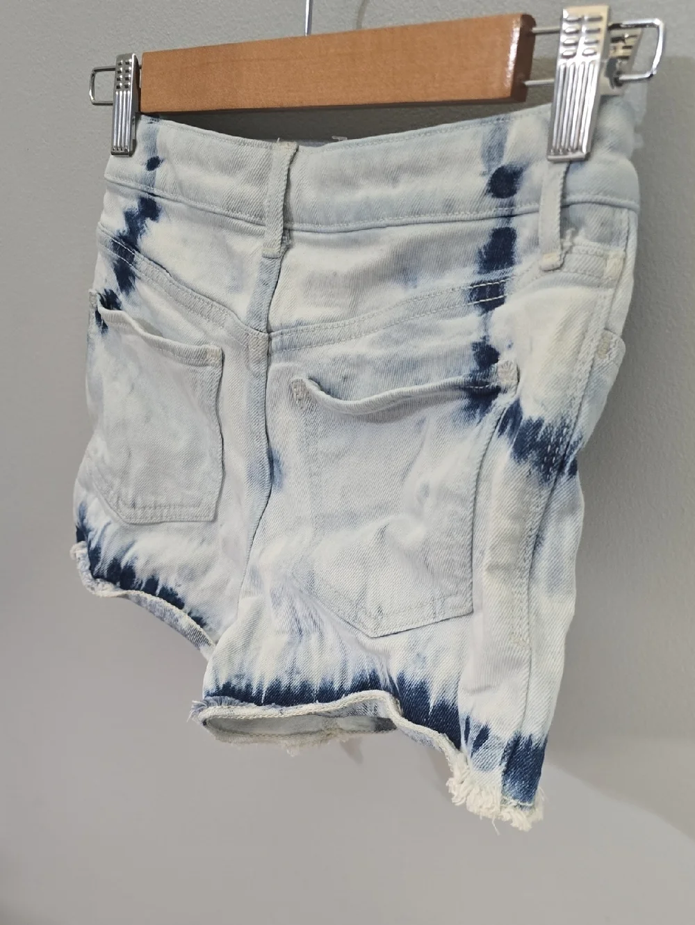 GAP Jean Shorts Girls Size Two-tone Tie Dye Tie-dye Tiedye Frayed-hem
